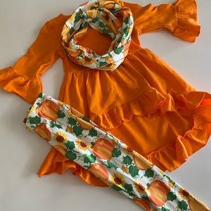 Girls pumpkin outfit